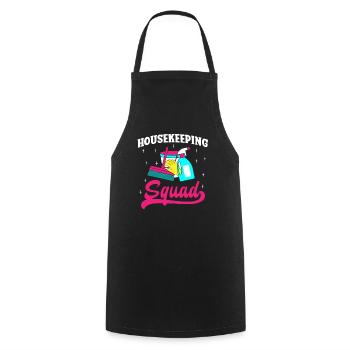 Housekeeping Squad - Cooking Apron - black - Front - AI Model Male 185 dark (185cm)