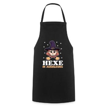 Hexe In Ausbildung - Kochschürze - Schwarz - Vorne - AI Model Male 185 dark (185cm)