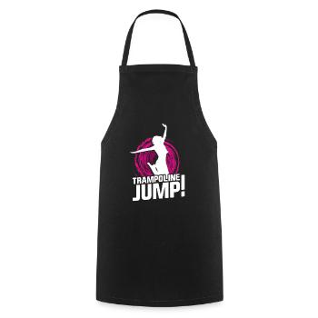 Trampoline Jump - Kochschürze - Schwarz - Vorne - AI Model Male 185 dark (185cm)