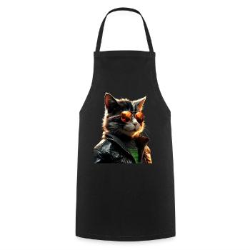 Chat avec lunettes de soleil Chat Maman Chat Maman Maman Chats - Tablier de cuisine - noir - Devant - AI Model Male 185 dark (185cm)