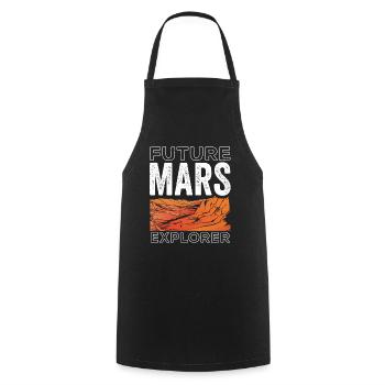 Zukünftiger Mars Erforscher Astronaut Planet - Kochschürze - Schwarz - Vorne - AI Model Male 185 dark (185cm)
