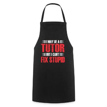 Tutor Gift Tutor - Cooking Apron - black - Front - AI Model Male 185 dark (185cm)