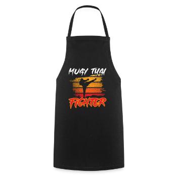 Muay Thai combattants arts martiaux arts martiaux arts martiaux - Tablier de cuisine - noir - Devant - AI Model Male 185 dark (185cm)