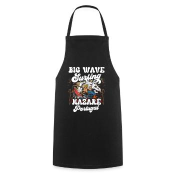 Big Wave Surfing Nazaré Portugal Surfer Surfen - Tablier de cuisine - noir - Devant - AI Model Male 185 dark (185cm)