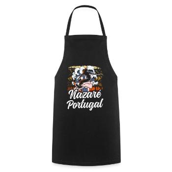 Nazaré, Portugal, Surfeurs, Surf, Surf, Vagues - Tablier de cuisine - noir - Devant - AI Model Male 185 dark (185cm)