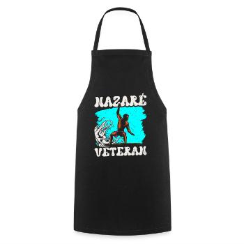 Nazaré Veteran Surfer Waves Surfing Surfing - Cooking Apron - black - Front - AI Model Male 185 dark (185cm)