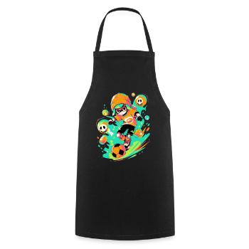 Street Art Gaming Adventure: Cartoon Soccer Player - Tablier de cuisine - noir - Devant - AI Model Male 185 dark (185cm)