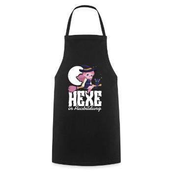 Hexe In Ausbildung - Kochschürze - Schwarz - Vorne - AI Model Male 185 dark (185cm)