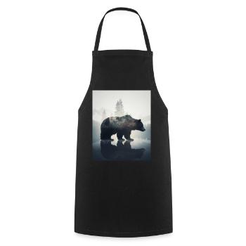 Ours majestueux dans les montagnes sur Forest - Tablier de cuisine - noir - Devant - AI Model Male 185 dark (185cm)