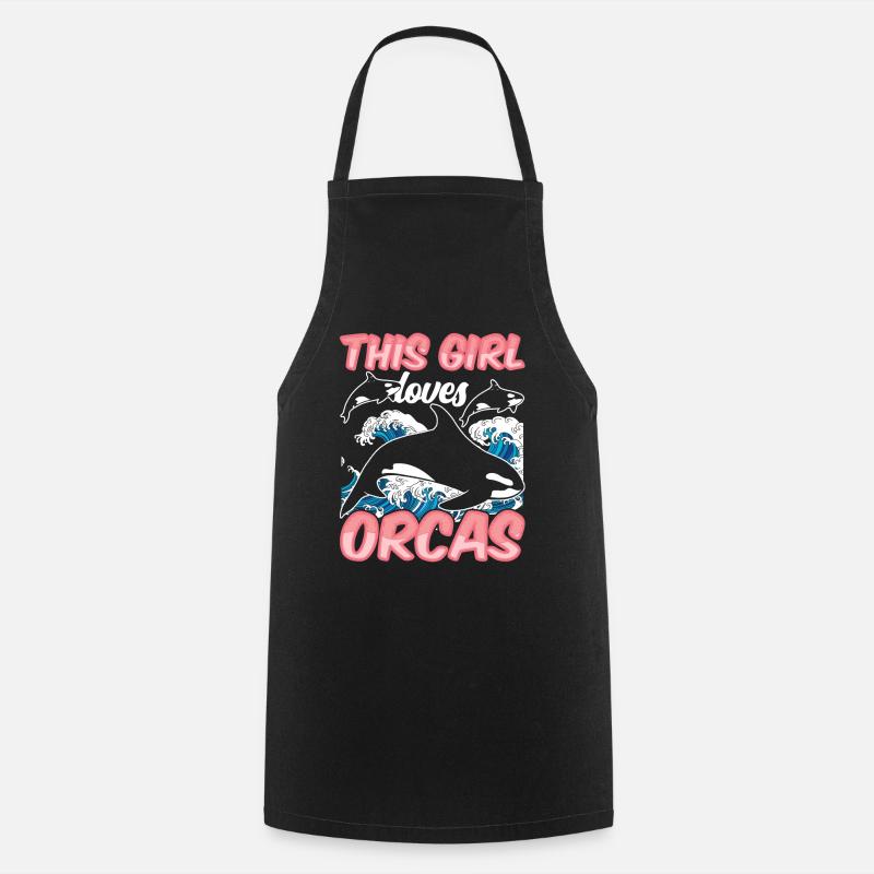 Dieses Mädchen Liebt Die Orcas Orca Schützen Wal - Kochschürze - Schwarz