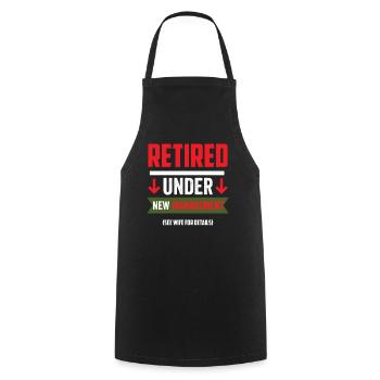 Under new management, see Wife Pension for details - Cooking Apron - black - Front - AI Model Male 185 dark (185cm)