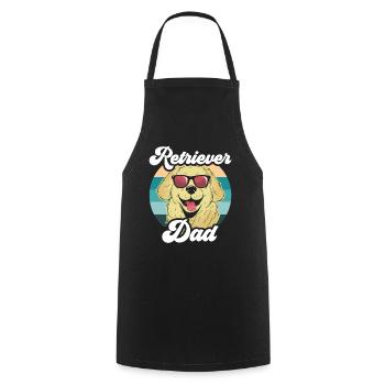 Retriever Papa Retrievers Pet Sayings Dog - Cooking Apron - black - Front - AI Model Male 185 dark (185cm)