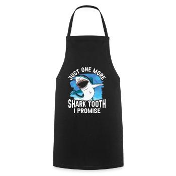 Une seule autre dent de requin promise aux requins dents de requin - Tablier de cuisine - noir - Devant - AI Model Male 185 dark (185cm)