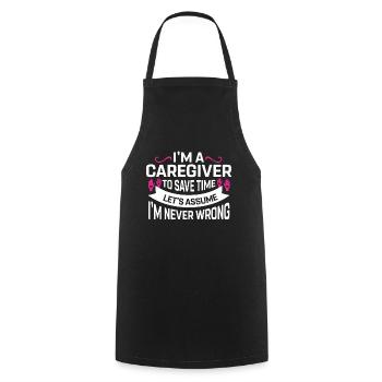 Caregiver Gift Nurse - Cooking Apron - black - Front - AI Model Male 185 dark (185cm)