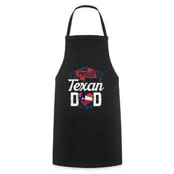 Proud Texan Father Texan Pride Texas - Cooking Apron - black - Front - AI Model Male 185 dark (185cm)
