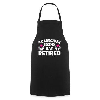 Caregiver Gift Nurse - Cooking Apron - black - Front - AI Model Male 185 dark (185cm)