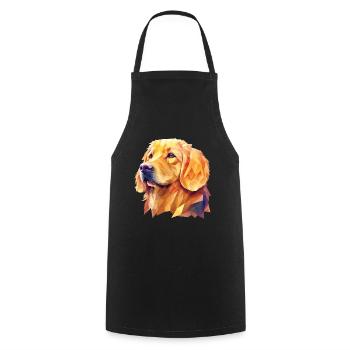 Golden Retriever Chien Chien Race Retriever Chiens - Tablier de cuisine - noir - Devant - AI Model Male 185 dark (185cm)