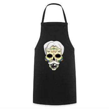 Abuelo Grandpa Grandparents Day Día De Los Muertos - Cooking Apron - black - Front - AI Model Male 185 dark (185cm)