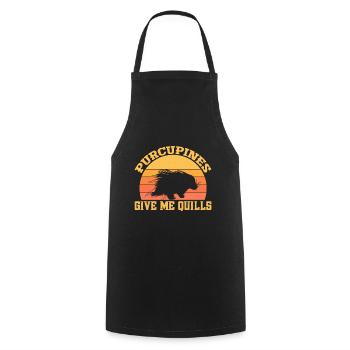 Love Porcupine - Cooking Apron - black - Front - AI Model Male 185 dark (185cm)