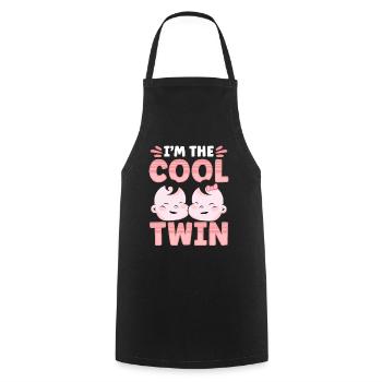 I'm the cool twin humor funny twins - Cooking Apron - black - Front - AI Model Male 185 dark (185cm)