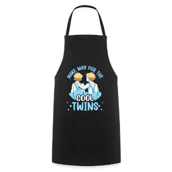 Make room for the cool twins Gemini - Cooking Apron - black - Front - AI Model Male 185 dark (185cm)
