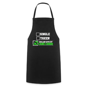 Chill avec mon Corso de canne - Tablier de cuisine - noir - Devant - AI Model Male 185 dark (185cm)