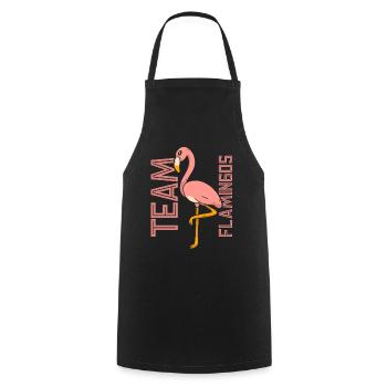 Équipe Flamants roses Dictons Mignon Flamant rose Animal - Tablier de cuisine - noir - Devant - AI Model Male 185 dark (185cm)