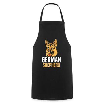 German Shepherd Pet Cute Lover - Cooking Apron - black - Front - AI Model Male 185 dark (185cm)