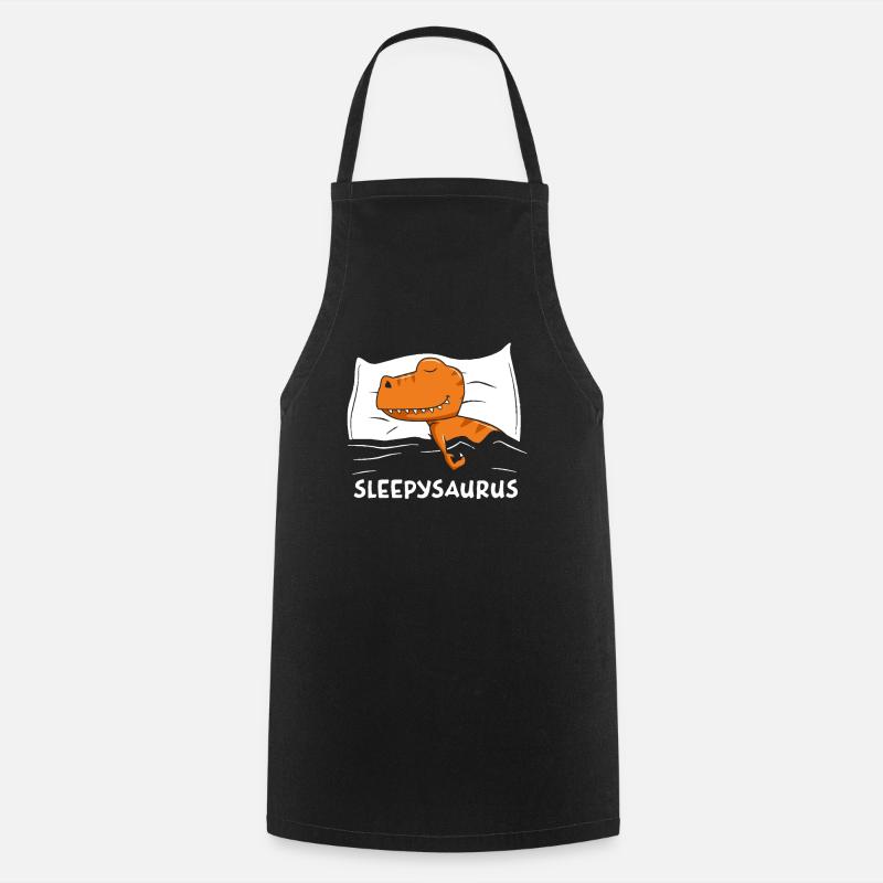 Sleepy Saurus Dinosaurier Schlafshirt - Kochschürze - Schwarz