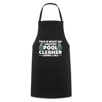 Nettoyage de piscine Travail Gardien de piscine - Tablier de cuisine - noir - Devant - AI Model Male 185 dark (185cm)