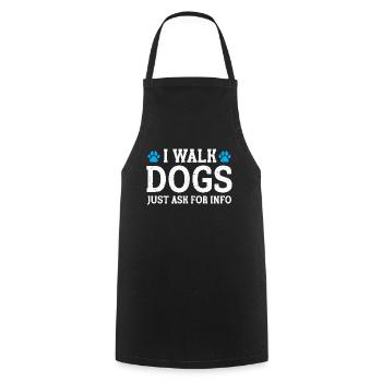Dog Sitter Gift, Professional Dog Sitter - Cooking Apron - black - Front - AI Model Male 185 dark (185cm)
