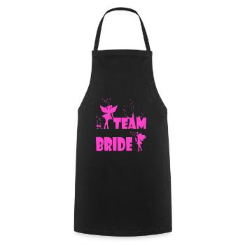 Team Bride JGA Alkohol saufen Party - Kochschürze - Schwarz - Vorne - AI Model Male 185 dark (185cm)