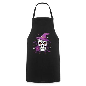 Souls Day Halloween Muertos Day Of Dead Sugar Bone - Cooking Apron - black - Front - AI Model Male 185 dark (185cm)