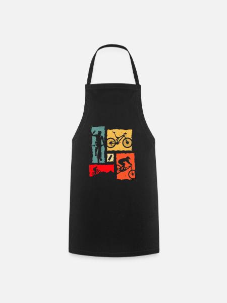 Vélo de montagne Rétro - Tablier de cuisine - noir