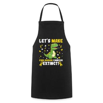 Dinosaure Septembre Sensibilisation au cancer infantile - Tablier de cuisine - noir - Devant - AI Model Male 185 dark (185cm)