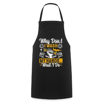 Love Airplane aviation - Cooking Apron - black - Front - AI Model Male 185 dark (185cm)