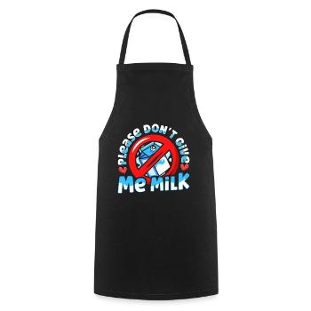 Lactose Intolerant Dairy - Cooking Apron - black - Front - AI Model Male 185 dark (185cm)