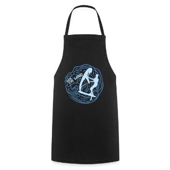 Ride The Wind Hydrofoil Wingfoil Wingfoiling - Cooking Apron - black - Front - AI Model Male 185 dark (185cm)