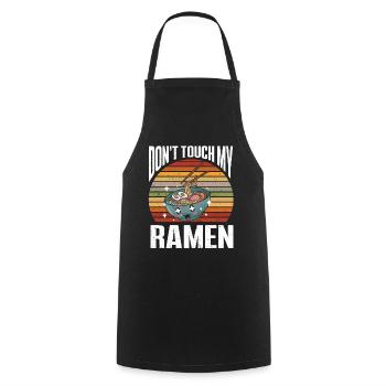 Ramen Gift Japanese noodle soup Ramen - Cooking Apron - black - Front - AI Model Male 185 dark (185cm)