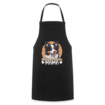 Border Collie Mama - Tablier de cuisine - noir - Devant - AI Model Male 185 dark (185cm)
