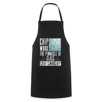 Chip Work - Le summum de l’artisanat du verre - Chip - Tablier de cuisine - noir - Devant - AI Model Male 185 dark (185cm)