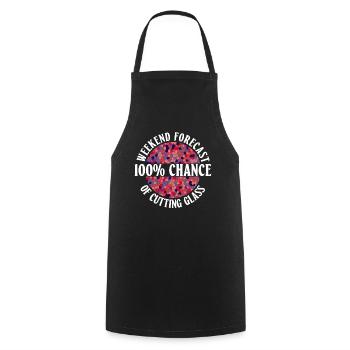 Prévisions du week-end - 100% de chances d’acheter du verre - Tablier de cuisine - noir - Devant - AI Model Male 185 dark (185cm)