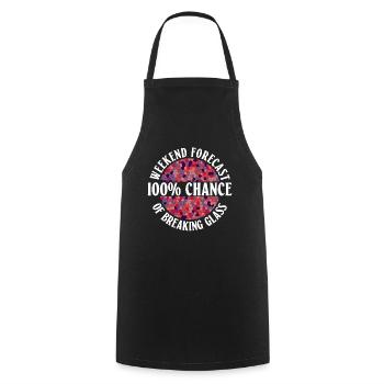 Weekend forecast - 100% chance of - Cooking Apron - black - Front - AI Model Male 185 dark (185cm)