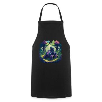 Quad Vehicle Offroad Quad Rider Gelende Cartoon - Cooking Apron - black - Front - AI Model Male 185 dark (185cm)