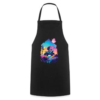 Motocross Quad Quad Rider Race Outdoor Dirt Bike - Cooking Apron - black - Front - AI Model Male 185 dark (185cm)