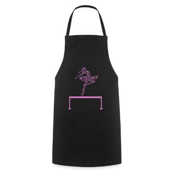 Gymnastic Ballet Calligraphy Ballerina Gymnast - Kochschürze - Schwarz - Vorne - AI Model Male 185 dark (185cm)