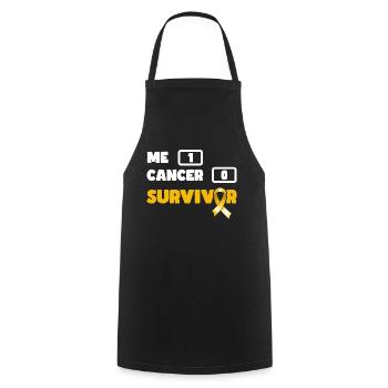 Sensibilisation au cancer infantile des survivants du cancer - Tablier de cuisine - noir - Devant - AI Model Male 185 dark (185cm)