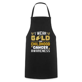 September Ribbon For Childhood Cancer Awareness - Cooking Apron - black - Front - AI Model Male 185 dark (185cm)
