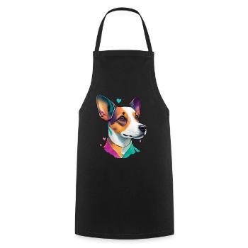 Jack Russell Terrier Dog Dog Lover Design - Cooking Apron - black - Front - AI Model Male 185 dark (185cm)
