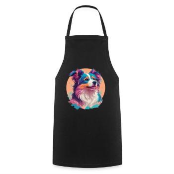 Berger Australien Chien Chien Amoureux Chiens - Tablier de cuisine - noir - Devant - AI Model Male 185 dark (185cm)